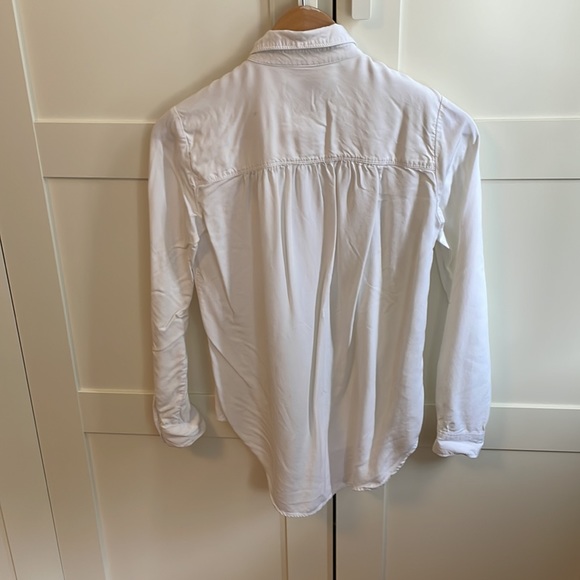 LOFT Petites White Button Down Shirt - Picture 2 of 7